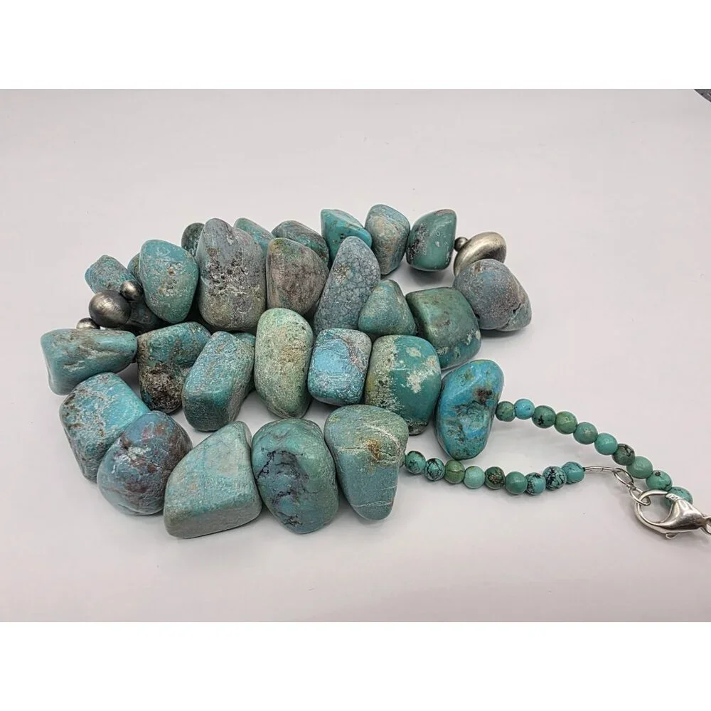 Huge Turquoise and Navajo Pearls Necklace 22